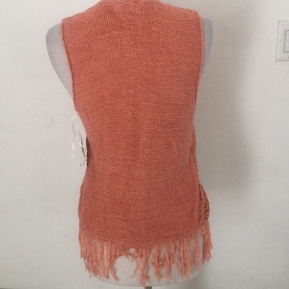 GB girls Fringed Vest Peach Juniors XL - Picture 3 of 6